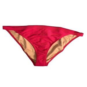New! J.Crew Women's Sz 2X Ribbed Trim Hipster Full Coverage Bikini Bottom Pink